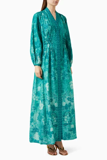 Printed Kaftan in Linen