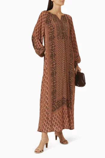 Printed Kaftan in Crepe
