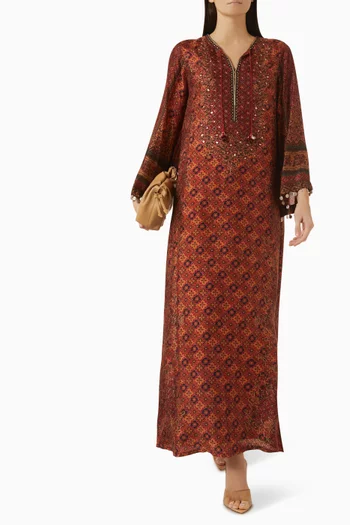 Printed Kaftan in Lyocell