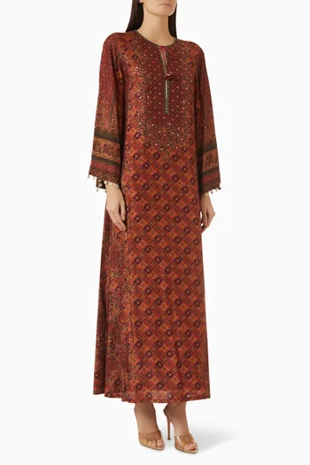 Printed Kaftan in Lyocell