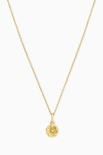Prong Tearose Short Necklace in Brass