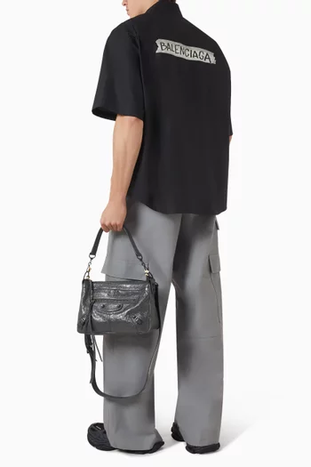 Small Le City Moto Bag in Arena Lambskin