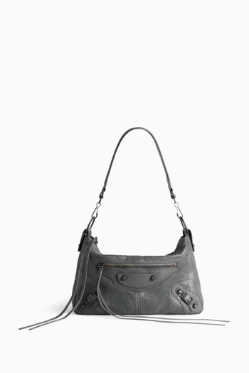 Small Le City Moto Bag in Arena Lambskin