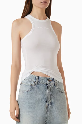 Knotted Tank Top in Thin Jersey