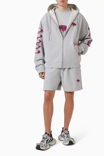 Wet Brush Oversized Zip Hoodie in Fleece