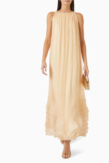 Ruffle-hem Dress