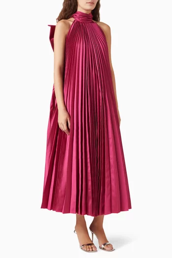 Pleated Halterneck Dress