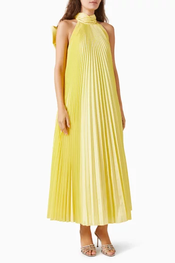 Pleated Halterneck Dress