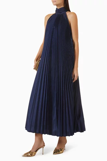 Pleated Halterneck Dress