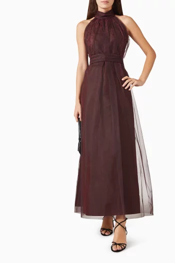 Belted Halterneck Dress