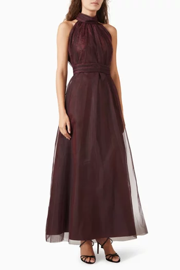 Belted Halterneck Dress