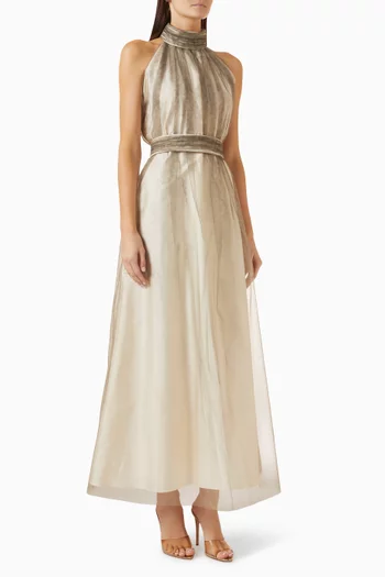 Belted Halterneck Dress