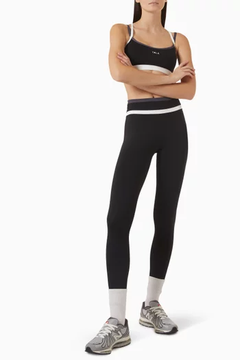 Contrast High-waist Leggings