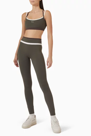 Contrast High-waist Leggings