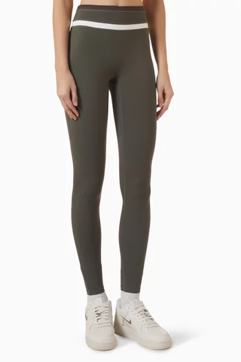 Contrast High-waist Leggings