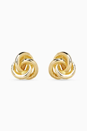 1990s Vintage Love Knot Clip-On Earrings