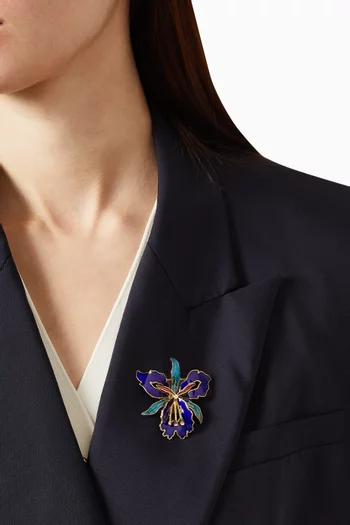 1980s Vintage Orchid Brooch