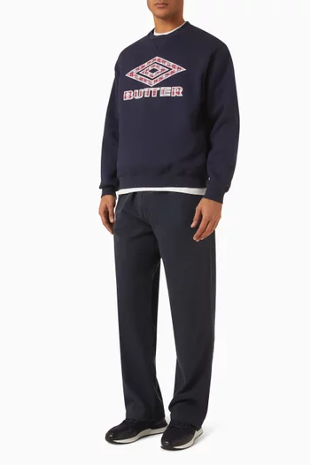 x Umbro Diamond Appliqué Crewneck Sweatshirt in Cotton-blend