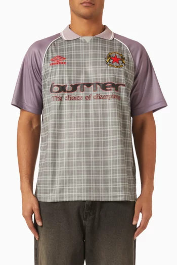 x Umbro Plaid Jersey Polo Shirt