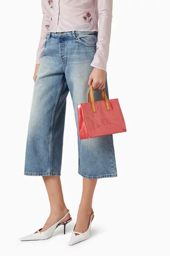 Reade PM Tote Bag in Monogram Vernis & Vachetta Leather