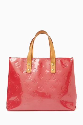 Reade PM Tote Bag in Monogram Vernis & Vachetta Leather