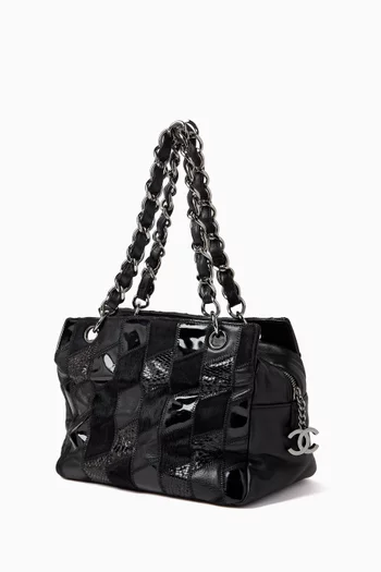 Patchwork Tote Bag in Leather