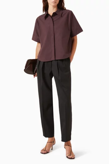 Boxy-fit Shirt in Cotton-poplin