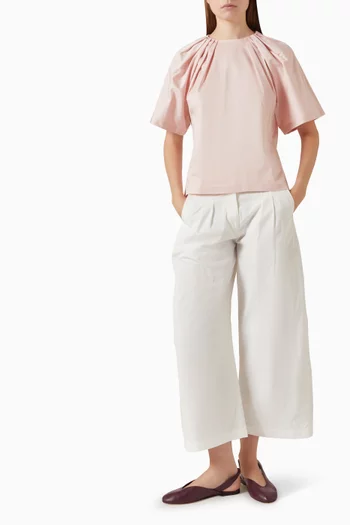 Gathered Top in Cotton