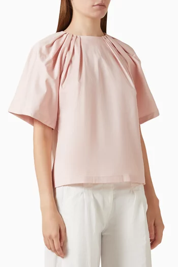 Gathered Top in Cotton