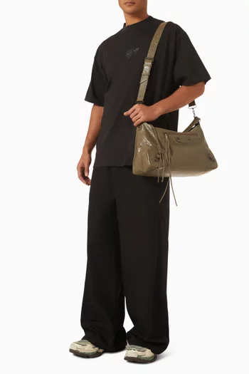 Medium Le City Moto Bag in Arena Lambskin