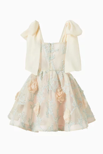 Come What May Dress in Carnations Mesh