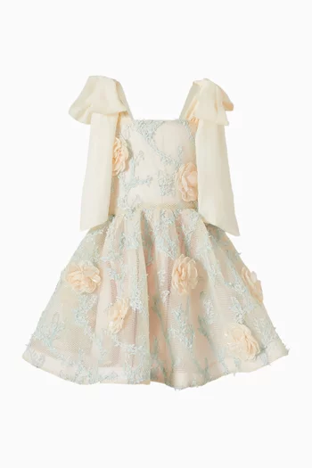 Come What May Dress in Carnations Mesh