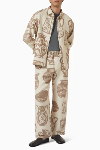 Samurai Printed Pants in Organic-cotton