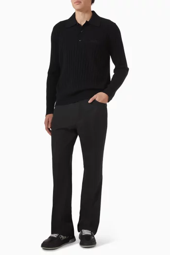 Boot-cut Slim-fit Pants