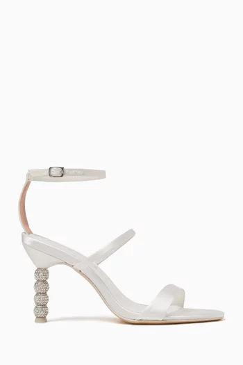 Rosalind 85 Crystal Sandals in Satin