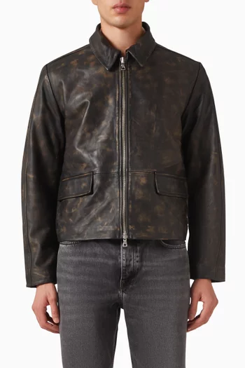 Denzel Cropped Jacket in Leather