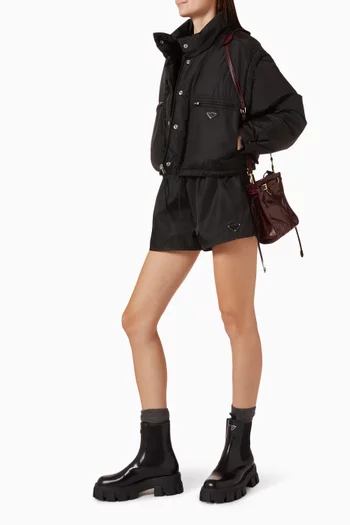Cropped Down Jacket in Re-Nylon