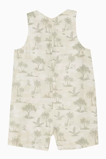 Toile De Jouy Romper in Cotton