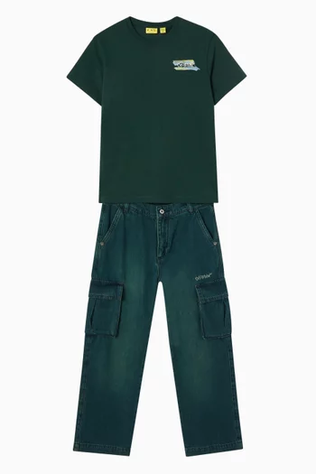 Stitch Diag Cargo Pants