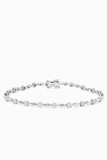 Diamond Bracelet in 14kt White Gold