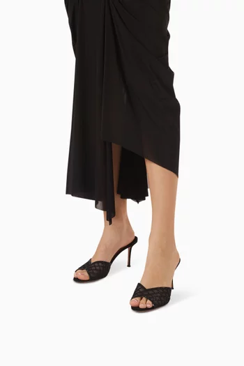 Lumiere 75 Mules in Crystal Mesh