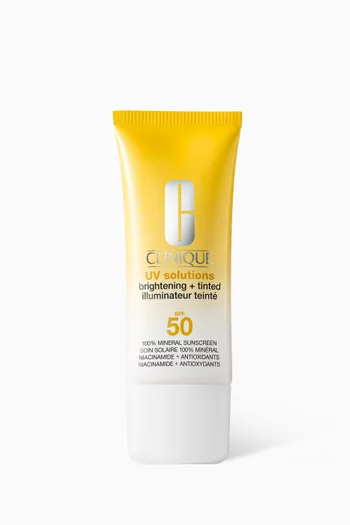 02 Medium, UV Solutions Brightening + Tinted Sunscreen Broad Spectrum SPF 50/PA+++