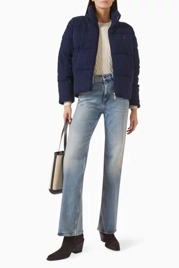Julianna Cable-knit Sweater in Wool Blend