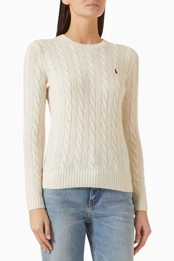 Julianna Cable-knit Sweater in Wool Blend