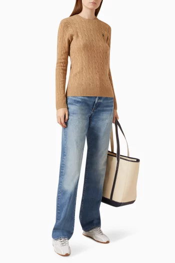 Julianna Cable-knit Sweater in Wool Blend