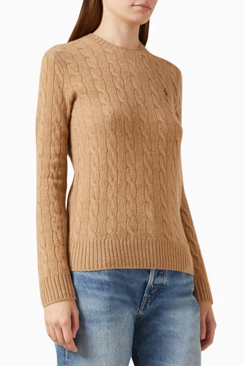 Julianna Cable-knit Sweater in Wool Blend