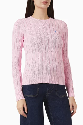 Julianna Cable-knit Sweater in Cotton