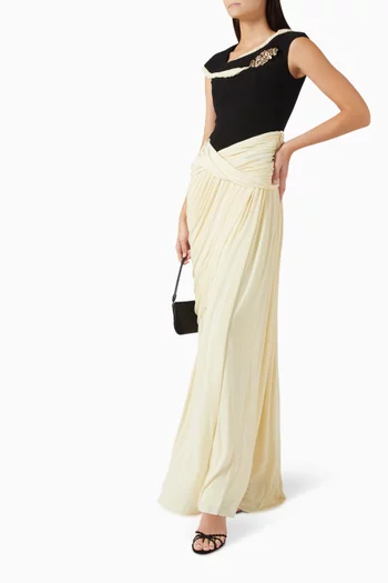 Solaris Draped Dress in Jersey