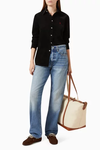 Embroidered-logo Shirt in Cotton
