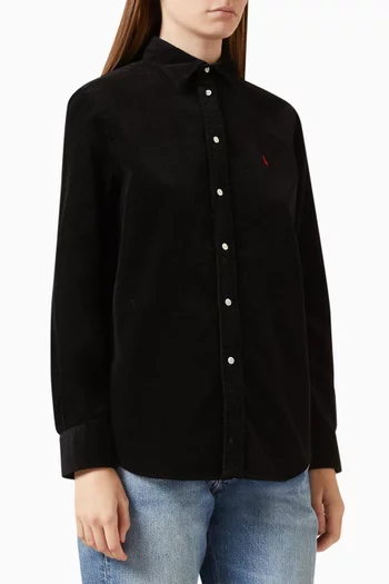 Embroidered-logo Shirt in Cotton